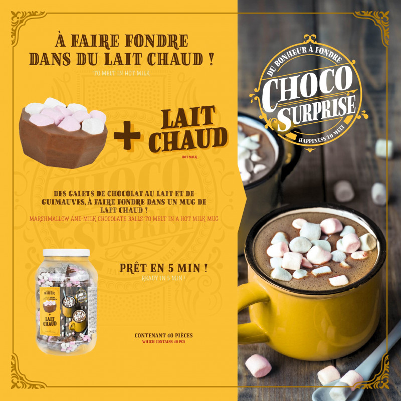 Cuillère chocolat chaud – Mini chamallow