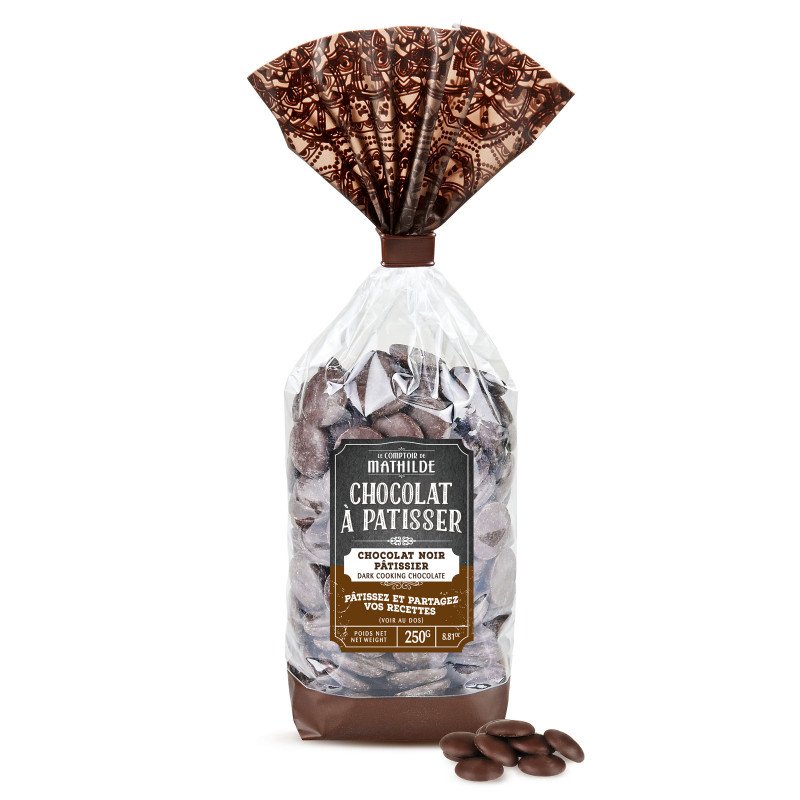 Sachet Chocolat Pâtissier Noir 250G - Le Comptoir De Mathilde chocolaterie  épicerie fine à Brest, Quimper et Lanester